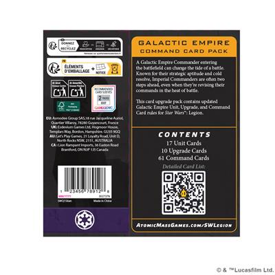 Star Wars Legion: Galactic Empire Command Card Pack