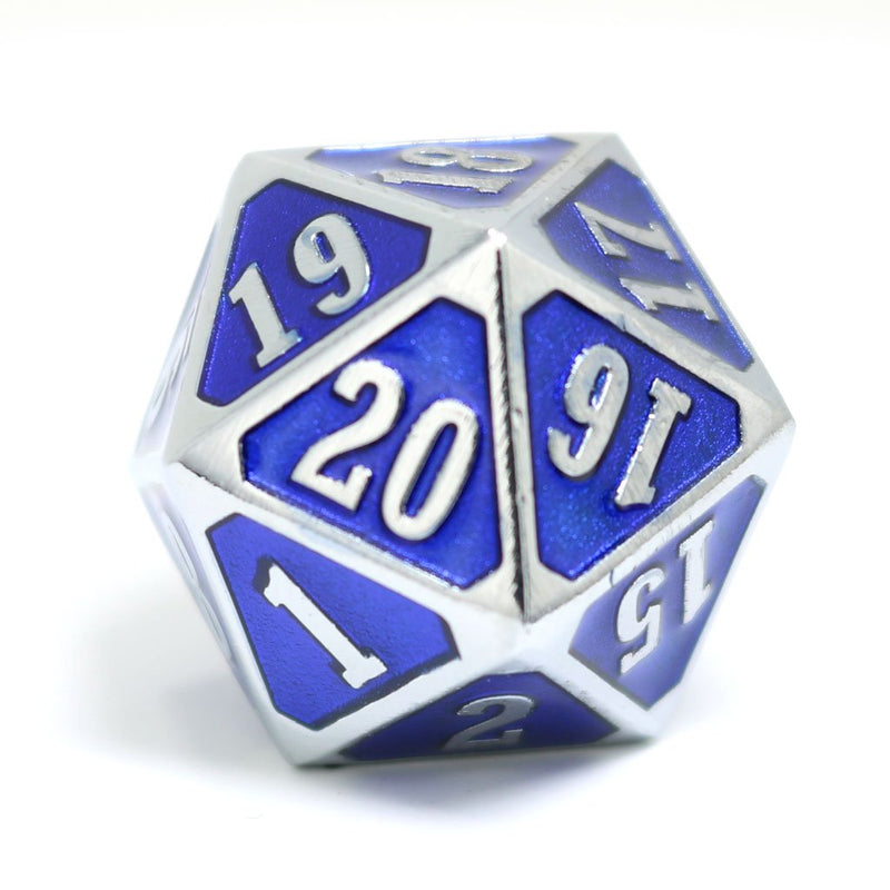 Picture of the Dice: MTG Roll Down Counter - Shiny Silver Sapphire