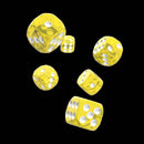 16mm D6 Dice Block (12) - Translucent Yellow