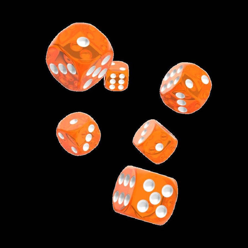 12mm D6 Dice Block (36) - Translucent Orange