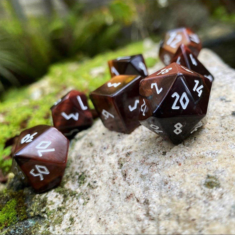 Gemstone Dice 7 Piece Set WS - Bulls Eye