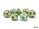 Mega-Hedral 7-Die Set: Marble Green/Dark Green