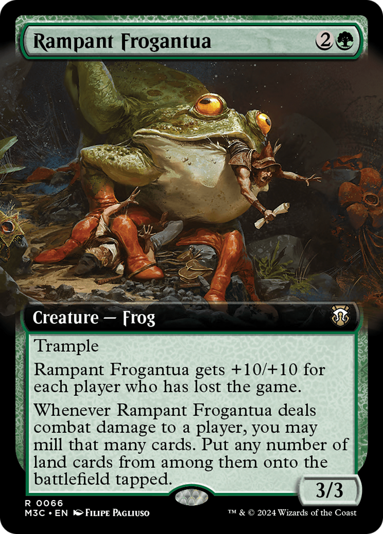Rampant Frogantua (Extended Art) (Ripple Foil) [Modern Horizons 3 Commander]
