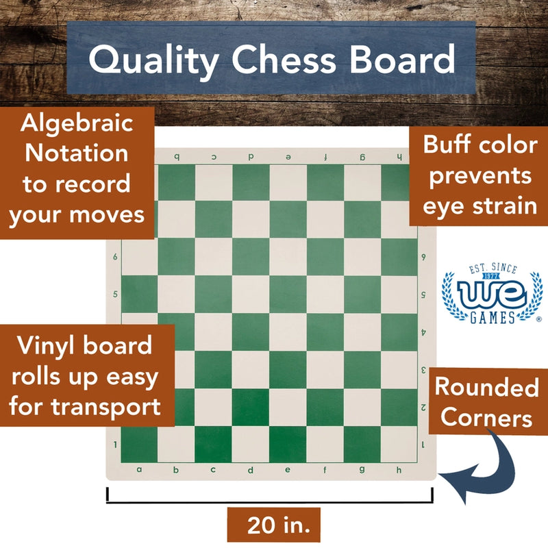 WE Games Best Value Tournament Chess Set - 20 inch