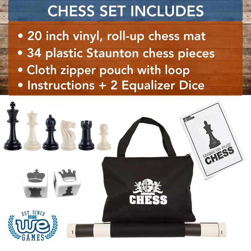 WE Games Best Value Tournament Chess Set - 20 inch