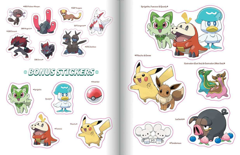 Pokémon The Official Sticker Book Of The Paldea Region  by Pikachu Press: Paperback; 126 pages / English