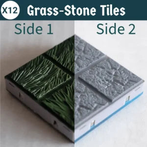 Grass | Stone - Pack of 12 (Painted Variant 1)