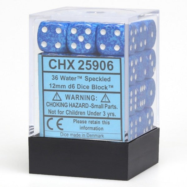 12mm D6 Dice Block (36) - Speckled Water (CHX25906)