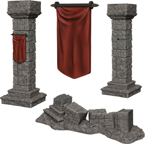 Deep Cuts Unpainted Minis: Pillars & Banners - Wave 11