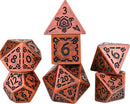 Sirius Dice 7 Dice RPG set - Illusory Metal - Copper
