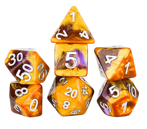 Sirius Dice 7 Dice RPG set - Amethyst Geode