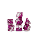 RPG 7 Dice Set: Halfsies Dice - 'Glitter Wine'