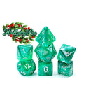 RPG 7 Dice Set: Aether Dice - 'Hollyday Pine' (Christmas)