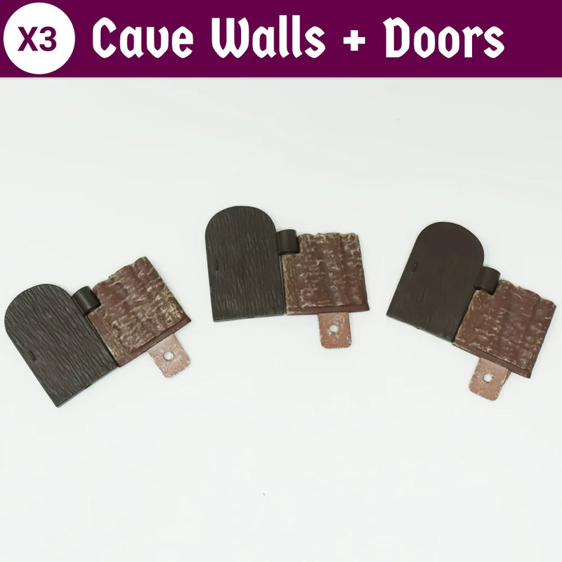 Epochscapes - Hinged Cave Wall + Door - Pack of 3 (Painted)