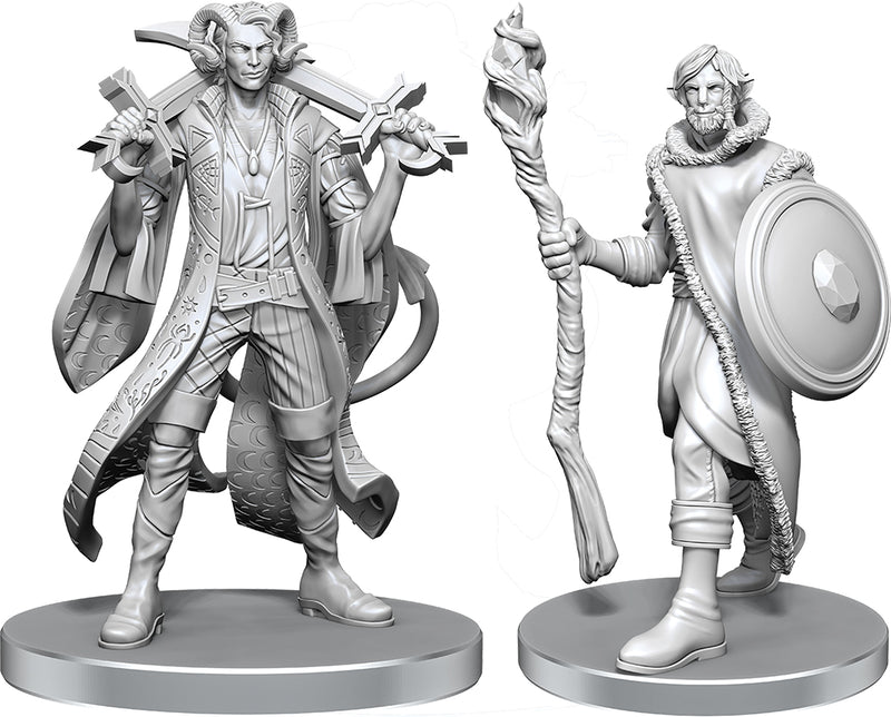 D&D Unpainted Minis: Mollymauk Tealeaf & Caduceus Clay W26