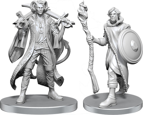 D&D Unpainted Minis: Mollymauk Tealeaf & Caduceus Clay W26
