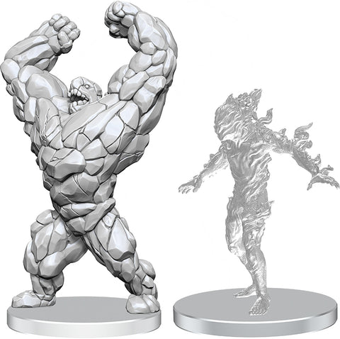 D&D Unpainted Minis: Living Landslide & Living Wildfire W26