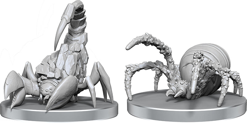 Unpainted Minis: Cave Scorpion & Hunting Spider W26