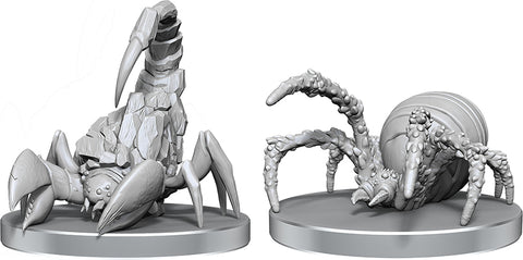 Unpainted Minis: Cave Scorpion & Hunting Spider W26