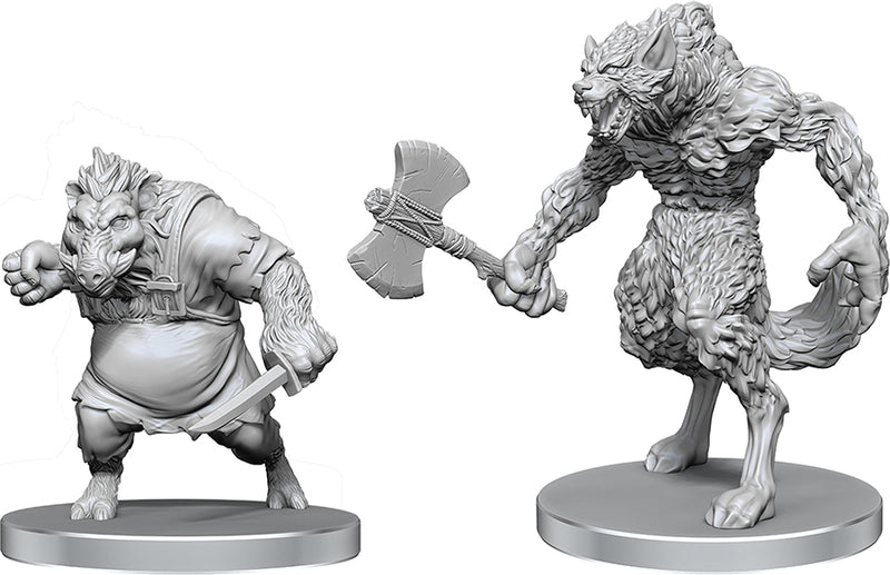 D&D Unpainted Minis: Werewolf & Wereboar W26