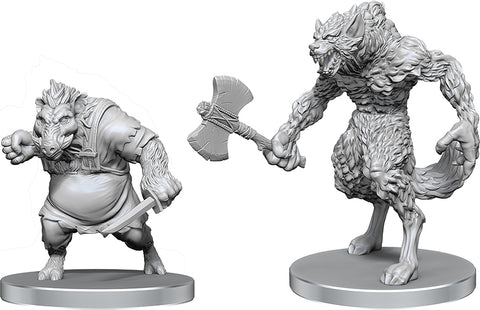 D&D Unpainted Minis: Werewolf & Wereboar W26