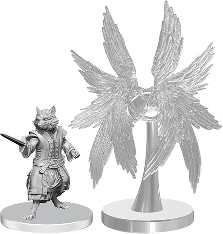 Pathfinder Unpainted Miniatures: Procyal (Racoon Agathion) & Zoam (Ring Archon)