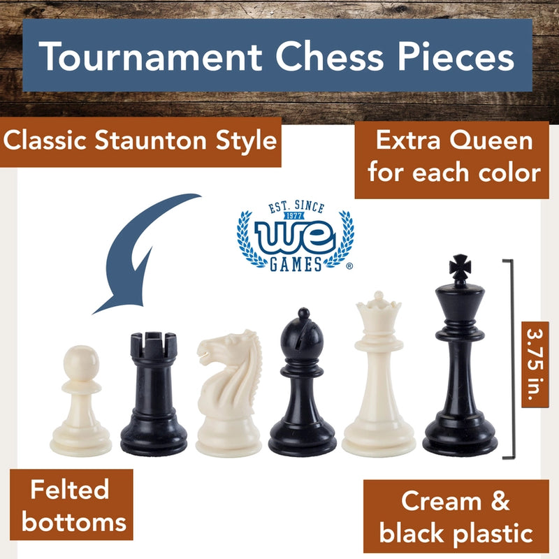 WE Games Best Value Tournament Chess Set - 20 inch