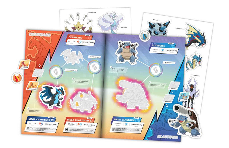 Pokémon The Official Mega Evolutions Sticker Book by Pikachu Press: Paperback; 96 pages / English