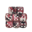 18mm D6 Dice Set (8) - Bloodstone