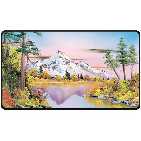 Ultra PRO: Black-Sitiched Playmat - Bob Ross (Mighty Mountain Lake)