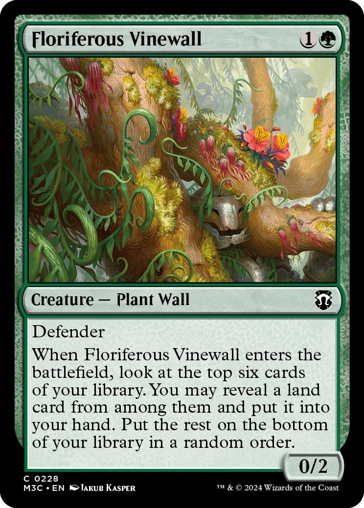 Floriferous Vinewall [Modern Horizons 3 Commander]