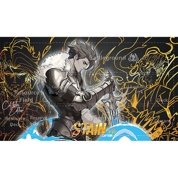 Soul Masters TCG: Gridded Playmat with Bag - Captain Stain, Limited Collector's Edition