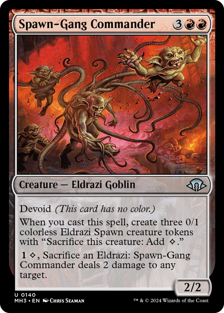 mtg modern horizons 3 eldrazi cards Magic the Gathering Modern Horizons 3 Uncommon Spawn-Gang Commander #140
