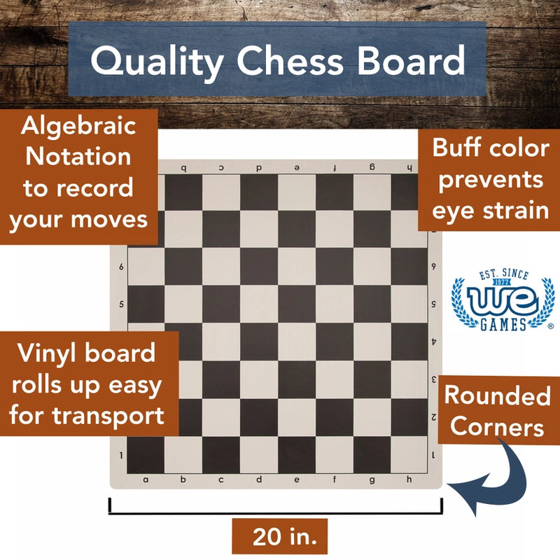 WE Games Best Value Tournament Chess Set - 20 inch