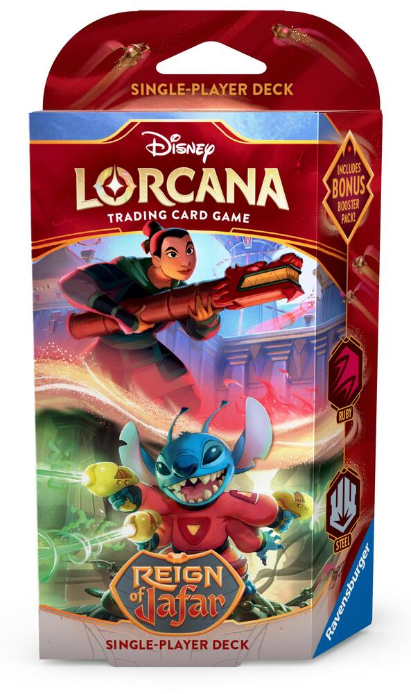 *PREORDER* Disney Lorcana: Reign of Jafar - Starter Deck Ruby/Steel (Available 05/30)