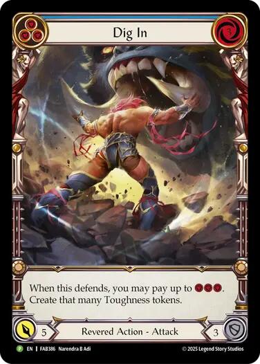 Dig In (Blue) [FAB386] (Promo)  Rainbow Foil