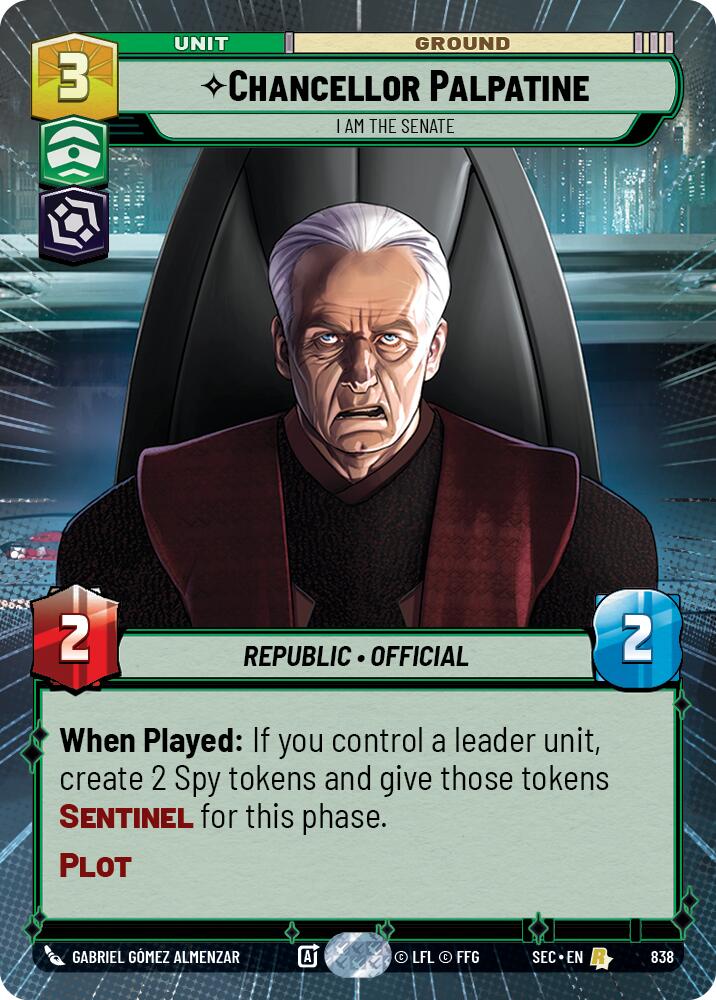 Chancellor Palpatine - I Am the Senate (Hyperspace Foil) (838) (838) [Secrets of Power]
