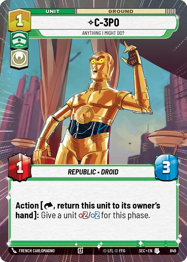C-3PO - Anything I Might Do? (Hyperspace Foil) (849) (849) [Secrets of Power]