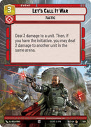 Let's Call It War (936) (Hyperspace Foil) (936) [Secrets of Power]
