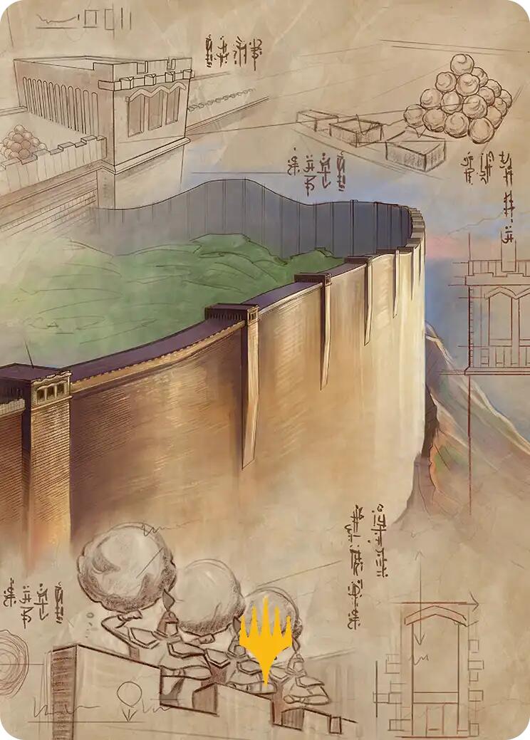 The Walls of Ba Sing Se Art Card (Gold-Stamped Planeswalker Symbol) [Avatar: The Last Airbender Art Series]