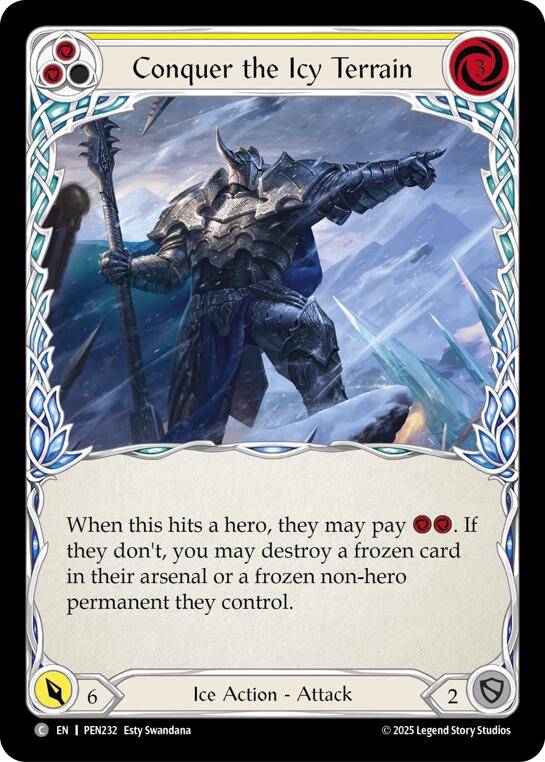 Conquer The Icy Terrain (Yellow) (Regular) [PEN232] (Compendium of Rathe)