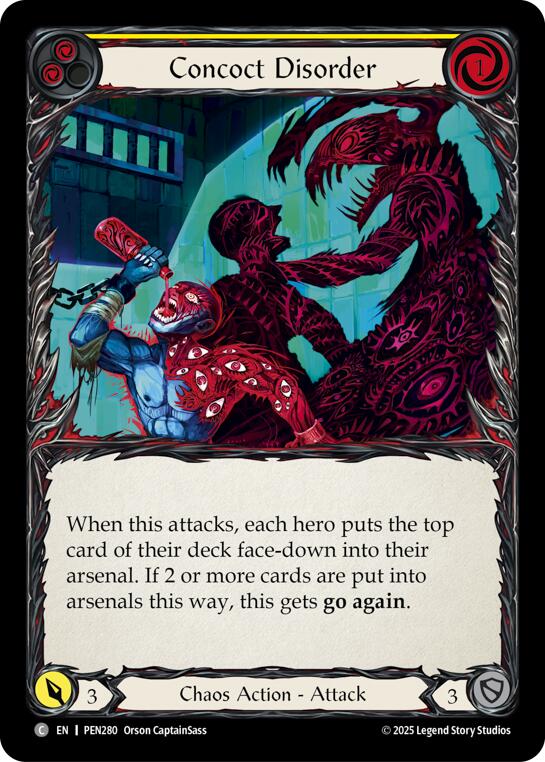 Concoct Disorder (Yellow) (Rainbow Foil) [PEN280] (Compendium of Rathe)  Rainbow Foil