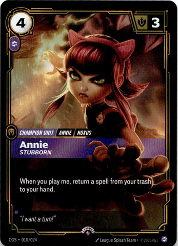 Annie, Stubborn