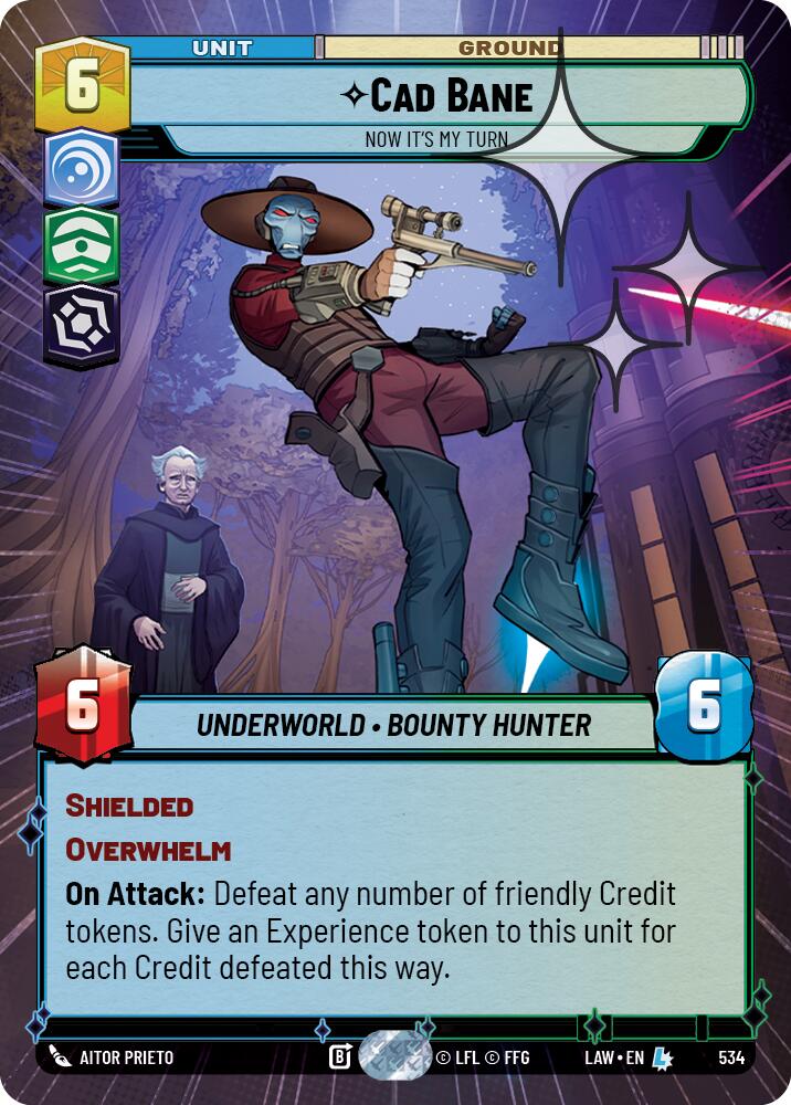 Cad Bane - Now It's My Turn (534) (Hyperspace Foil) (534) [A Lawless Time]