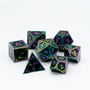 Metal RPG Dice Set (7) - Reticle Zenith Dark Matter
