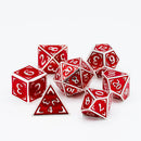 Metal RPG Dice Set (7) - Reticle Zenith Redshirt