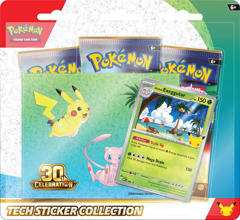 PREORDER: *Limit 1* 30th Celebration Tech Sticker Collection [Alolan Exeggutor] (available 09/18)