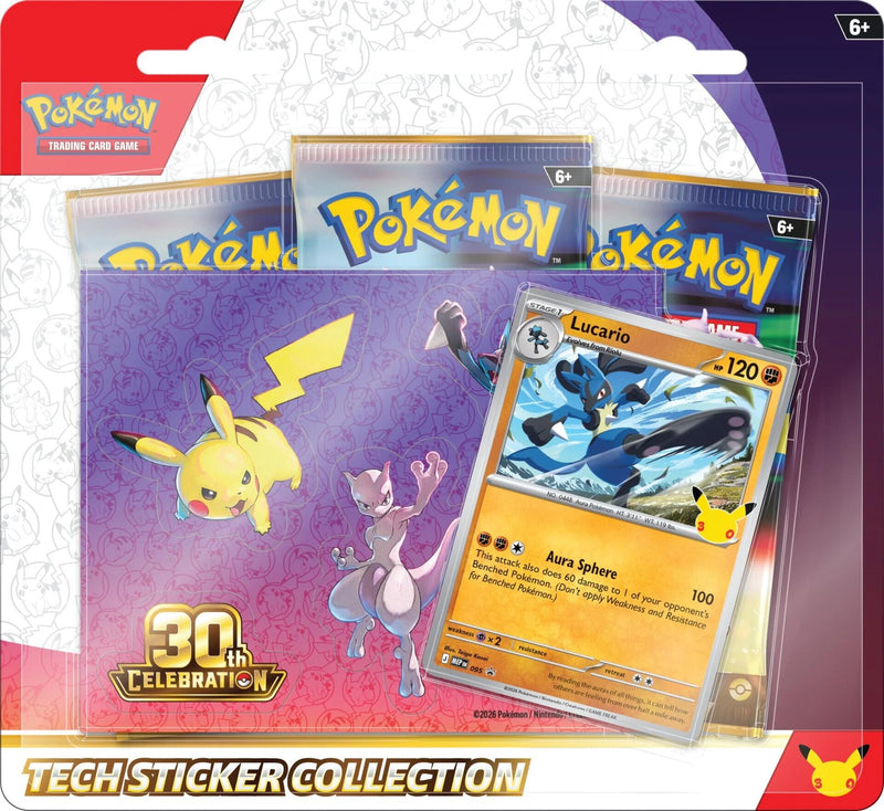 PREORDER: *Limit 1* 30th Celebration Tech Sticker Collection [Lucario] (available 09/18)