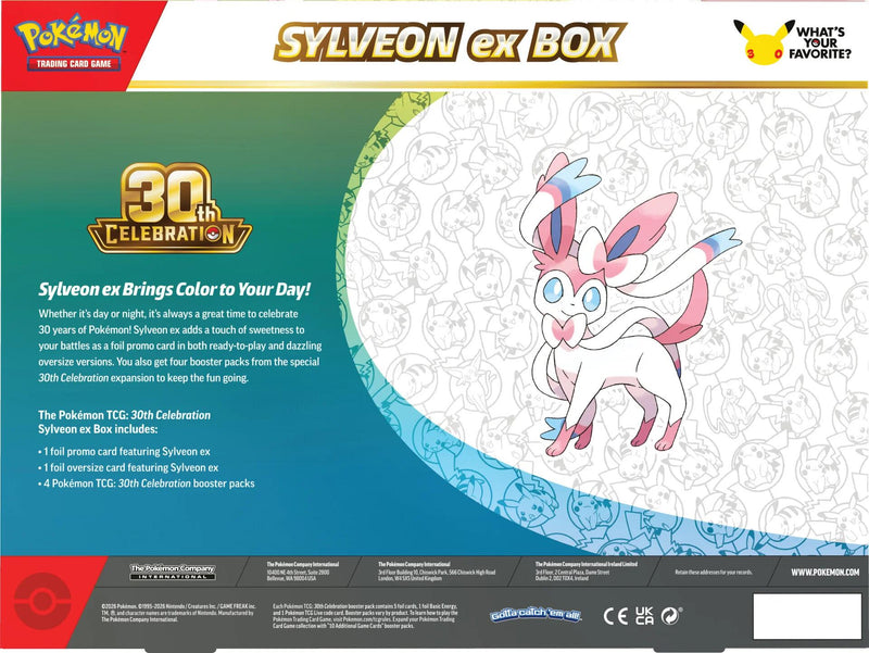 PREORDER: *Limit 1* 30th Celebration Sylveon ex Box (available 09/18)