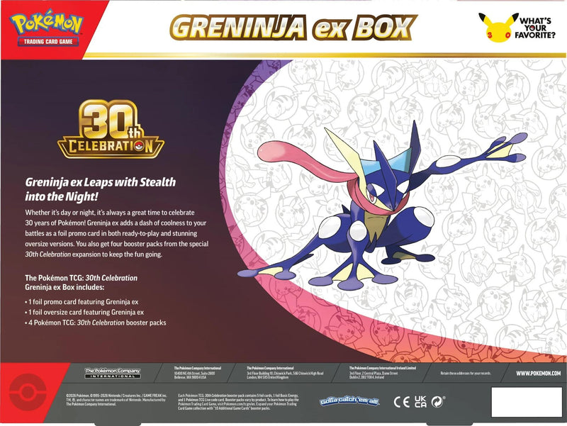 PREORDER: *Limit 1* 30th Celebration Greninja ex Box (available 09/18)